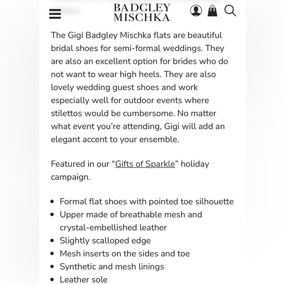 Brand New Badgley Mischka Gigi Ballet Flat - Picture 14 of 17